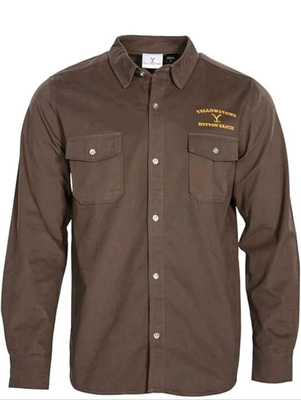 Yellowstone Dutton Ranch Button-Up Work Shirt Long Sleeve Costume Cosplay  2XL